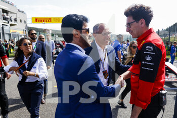 2022-08-28 - DOMENICALI Stefano (ita), Chairman and CEO Formula One Group FOG, BEN SULAYEM Mohammed (uae), President of the FIA, BINOTTO Mattia (ita), Managing Director of the Scuderia Ferrari, portrait during the Formula 1 Rolex Belgian Grand Prix 2022, 14th round of the 2022 FIA Formula One World Championship from August 26 to 28, 2022 on the Circuit de Spa-Francorchamps, in Francorchamps, Belgium - F1 - BELGIAN GRAND PRIX 2022 - RACE - FORMULA 1 - MOTORS
