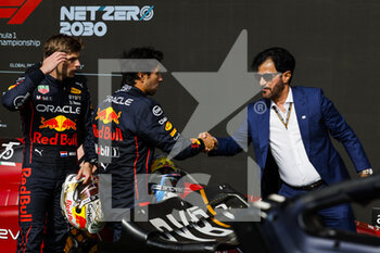 2022-08-28 - PEREZ Sergio (mex), Red Bull Racing RB18, BEN SULAYEM Mohammed (uae), President of the FIA, portrait during the Formula 1 Rolex Belgian Grand Prix 2022, 14th round of the 2022 FIA Formula One World Championship from August 26 to 28, 2022 on the Circuit de Spa-Francorchamps, in Francorchamps, Belgium - F1 - BELGIAN GRAND PRIX 2022 - RACE - FORMULA 1 - MOTORS