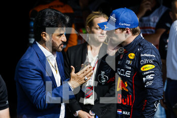 2022-08-28 - BEN SULAYEM Mohammed (uae), President of the FIA, VERSTAPPEN Max (ned), Red Bull Racing RB18, portrait during the Formula 1 Rolex Belgian Grand Prix 2022, 14th round of the 2022 FIA Formula One World Championship from August 26 to 28, 2022 on the Circuit de Spa-Francorchamps, in Francorchamps, Belgium - F1 - BELGIAN GRAND PRIX 2022 - RACE - FORMULA 1 - MOTORS