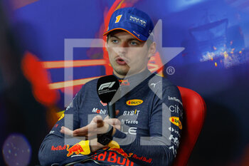 2022-08-28 - VERSTAPPEN Max (ned), Red Bull Racing RB18, portrait, press conference during the Formula 1 Rolex Belgian Grand Prix 2022, 14th round of the 2022 FIA Formula One World Championship from August 26 to 28, 2022 on the Circuit de Spa-Francorchamps, in Francorchamps, Belgium - F1 - BELGIAN GRAND PRIX 2022 - RACE - FORMULA 1 - MOTORS