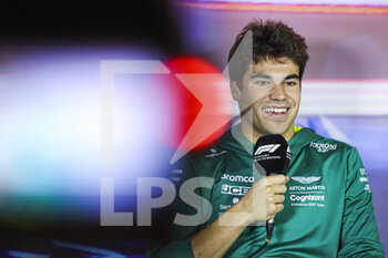 2022-09-01 - STROLL Lance (can), Aston Martin F1 Team AMR22, portrait, press conference during the Formula 1 Heineken Dutch Grand Prix 2022, 15th round of the 2022 FIA Formula One World Championship from September 2 to 4, 2022 on the Zandvoort Circuit, in Netherlands, Belgium - F1 - DUTCH GRAND PRIX 2022 - FORMULA 1 - MOTORS