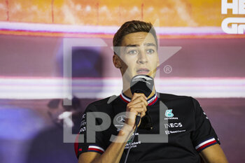 2022-09-01 - RUSSELL George (gbr), Mercedes AMG F1 Team W13, portrait, press conference during the Formula 1 Heineken Dutch Grand Prix 2022, 15th round of the 2022 FIA Formula One World Championship from September 2 to 4, 2022 on the Zandvoort Circuit, in Netherlands, Belgium - F1 - DUTCH GRAND PRIX 2022 - FORMULA 1 - MOTORS