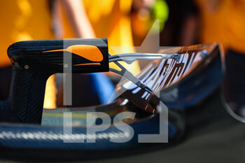 2022-09-01 - McLaren F1 Team MCL36, mechanical detail, DRS, rear wing, aileron, during the Formula 1 Heineken Dutch Grand Prix 2022, 15th round of the 2022 FIA Formula One World Championship from September 2 to 4, 2022 on the Zandvoort Circuit, in Netherlands, Belgium - F1 - DUTCH GRAND PRIX 2022 - FORMULA 1 - MOTORS