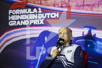 2022-09-03 - TOST Franz (aut), Team Principal of Scuderia AlphaTauri, portrait, team principal press conference during the Formula 1 Heineken Dutch Grand Prix 2022, 15th round of the 2022 FIA Formula One World Championship from September 2 to 4, 2022 on the Zandvoort Circuit, in Netherlands, Belgium - F1 - DUTCH GRAND PRIX 2022 - FORMULA 1 - MOTORS