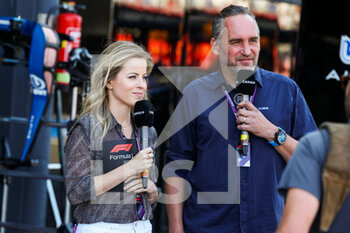 2022-09-03 - MONTAGNY Franck (fra), and SANZEY Pauline TV presenters of Canal+, portrait during the Formula 1 Heineken Dutch Grand Prix 2022, 15th round of the 2022 FIA Formula One World Championship from September 2 to 4, 2022 on the Zandvoort Circuit, in Netherlands, Belgium - F1 - DUTCH GRAND PRIX 2022 - FORMULA 1 - MOTORS