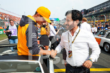 2022-09-04 - BEN SULAYEM Mohammed (uae), President of the FIA, and NORRIS Lando (gbr), McLaren F1 Team MCL36, portrait during the Formula 1 Heineken Dutch Grand Prix 2022, 15th round of the 2022 FIA Formula One World Championship from September 2 to 4, 2022 on the Zandvoort Circuit, in Netherlands, Belgium - F1 - DUTCH GRAND PRIX 2022 - RACE - FORMULA 1 - MOTORS