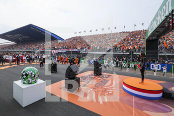 2022-09-04 - National Anthem Ceremony during the Formula 1 Heineken Dutch Grand Prix 2022, 15th round of the 2022 FIA Formula One World Championship from September 2 to 4, 2022 on the Zandvoort Circuit, in Netherlands, Belgium - F1 - DUTCH GRAND PRIX 2022 - RACE - FORMULA 1 - MOTORS