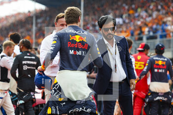 2022-09-04 - VERSTAPPEN Max (ned), Red Bull Racing RB18, BEN SULAYEM Mohammed (uae), President of the FIA, portrait during the Formula 1 Heineken Dutch Grand Prix 2022, 15th round of the 2022 FIA Formula One World Championship from September 2 to 4, 2022 on the Zandvoort Circuit, in Netherlands, Belgium - F1 - DUTCH GRAND PRIX 2022 - RACE - FORMULA 1 - MOTORS