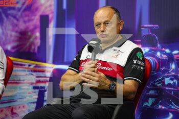 2022-10-01 - VASSEUR Frederic (fra), Team Principal of Alfa Romeo F1 Team ORLEN, portrait press conference during the Formula 1 Singapore Airlines Singapore Grand Prix 2022, 17th round of the 2022 FIA Formula One World Championship from September 30 to October 02, 2022 on the Marina Bay Street Circuit, in Singapore - F1 - SINGAPORE GRAND PRIX 2022 - FORMULA 1 - MOTORS