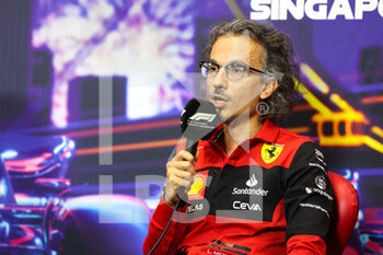 2022-10-01 - MEKIES Laurent (fra), Racing Director of the Scuderia Ferrari, portrait press conference during the Formula 1 Singapore Airlines Singapore Grand Prix 2022, 17th round of the 2022 FIA Formula One World Championship from September 30 to October 02, 2022 on the Marina Bay Street Circuit, in Singapore - F1 - SINGAPORE GRAND PRIX 2022 - FORMULA 1 - MOTORS