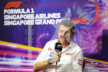 2022-10-01 - STEINER Guenther (ita), Team Principal of Haas F1 team, portrait press conference during the Formula 1 Singapore Airlines Singapore Grand Prix 2022, 17th round of the 2022 FIA Formula One World Championship from September 30 to October 02, 2022 on the Marina Bay Street Circuit, in Singapore - F1 - SINGAPORE GRAND PRIX 2022 - FORMULA 1 - MOTORS