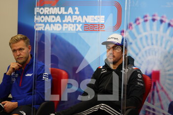06/10/2022 - ALONSO Fernando (spa), Alpine F1 Team A522, portrait press conference during the Formula 1 Honda Japanese Grand Prix 2022, 18th round of the 2022 FIA Formula One World Championship from October 7 to 9, 2022 on the Suzuka International Racing Course, in Suzuka, Mie Prefecture, Japan - F1 - JAPANESE GRAND PRIX 2022 - FORMULA 1 - MOTORI