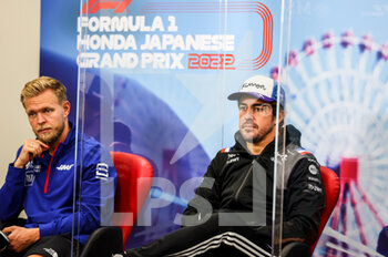 06/10/2022 - ALONSO Fernando (spa), Alpine F1 Team A522, portrait press conference during the Formula 1 Honda Japanese Grand Prix 2022, 18th round of the 2022 FIA Formula One World Championship from October 7 to 9, 2022 on the Suzuka International Racing Course, in Suzuka, Mie Prefecture, Japan - F1 - JAPANESE GRAND PRIX 2022 - FORMULA 1 - MOTORI