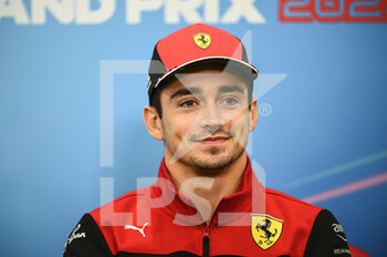 06/10/2022 - LECLERC Charles (mco), Scuderia Ferrari F1-75, portrait press conference during the Formula 1 Honda Japanese Grand Prix 2022, 18th round of the 2022 FIA Formula One World Championship from October 7 to 9, 2022 on the Suzuka International Racing Course, in Suzuka, Mie Prefecture, Japan - F1 - JAPANESE GRAND PRIX 2022 - FORMULA 1 - MOTORI