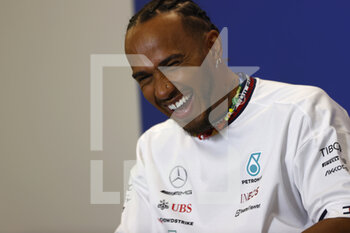 2022-10-20 - HAMILTON Lewis (gbr), Mercedes AMG F1 Team W13, portrait press conference during the Formula 1 Aramco United States Grand Prix 2022, 19th round of the 2022 FIA Formula One World Championship from October 21 to 23, 2022 on the Circuit of the Americas, in Austin, Texas - F1 - UNITED STATES GRAND PRIX 2022 - FORMULA 1 - MOTORS