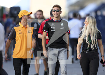 2022-10-20 - RICCIARDO Daniel (aus), McLaren F1 Team MCL36, RUSSELL George (gbr), Mercedes AMG F1 Team W13, portrait during the Formula 1 Aramco United States Grand Prix 2022, 19th round of the 2022 FIA Formula One World Championship from October 21 to 23, 2022 on the Circuit of the Americas, in Austin, Texas - F1 - UNITED STATES GRAND PRIX 2022 - FORMULA 1 - MOTORS