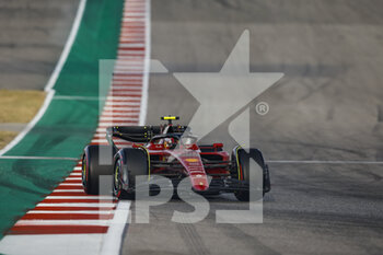 2022-10-22 - 55 SAINZ Carlos (spa), Scuderia Ferrari F1-75, action during the Formula 1 Aramco United States Grand Prix 2022, 19th round of the 2022 FIA Formula One World Championship from October 21 to 23, 2022 on the Circuit of the Americas, in Austin, Texas - F1 - UNITED STATES GRAND PRIX 2022 - FORMULA 1 - MOTORS
