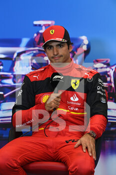 2022-10-22 - Post qualifying Press Conference with poleman Carlos Sainz, Ferrari, portrait during the Formula 1 Aramco United States Grand Prix 2022, 19th round of the 2022 FIA Formula One World Championship from October 21 to 23, 2022 on the Circuit of the Americas, in Austin, Texas - F1 - UNITED STATES GRAND PRIX 2022 - FORMULA 1 - MOTORS