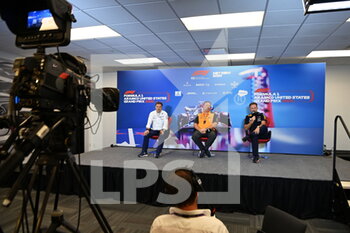 2022-10-22 - Press Conference with Jost Capito, CEO, Williams, Zak Brown, CEO, McLaren Racing and Christian Horner, Team Principal, Red Bull, Racing, portrait during the Formula 1 Aramco United States Grand Prix 2022, 19th round of the 2022 FIA Formula One World Championship from October 21 to 23, 2022 on the Circuit of the Americas, in Austin, Texas - F1 - UNITED STATES GRAND PRIX 2022 - FORMULA 1 - MOTORS