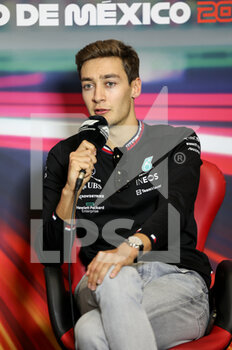 2022-10-27 - RUSSELL George (gbr), Mercedes AMG F1 Team W13, portrait press conference, during the Formula 1 Grand Premio de la Ciudad de Mexico 2022, Mexican Grand Prix 2022, 20th round of the 2022 FIA Formula One World Championship from October 28 to 30, 2022 on the Autodromo Hermanos Rodríguez, in Mexico City, Mexico - F1 - MEXICO CITY GRAND PRIX 2022 - FORMULA 1 - MOTORS