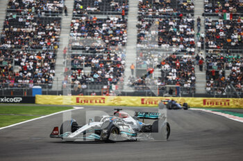 2022-10-28 - 63 RUSSELL George (gbr), Mercedes AMG F1 Team W13, action during the Formula 1 Grand Premio de la Ciudad de Mexico 2022, Mexican Grand Prix 2022, 20th round of the 2022 FIA Formula One World Championship from October 28 to 30, 2022 on the Autodromo Hermanos Rodríguez, in Mexico City, Mexico - F1 - MEXICO CITY GRAND PRIX 2022 - FORMULA 1 - MOTORS