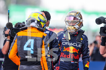 2022-10-29 - VERSTAPPEN Max (ned), Red Bull Racing RB18, NORRIS Lando (gbr), McLaren F1 Team MCL36, portrait during the Formula 1 Grand Premio de la Ciudad de Mexico 2022, Mexican Grand Prix 2022, 20th round of the 2022 FIA Formula One World Championship from October 28 to 30, 2022 on the Autodromo Hermanos Rodríguez, in Mexico City, Mexico - F1 - MEXICO CITY GRAND PRIX 2022 - FORMULA 1 - MOTORS