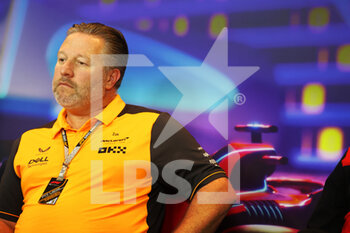 19/11/2022 - BROWN Zak (usa), CEO of of McLaren Racing, portrait, press conference during the Formula 1 Etihad Airways Abu Dhabi Grand Prix 2022, 22nd round of the 2022 FIA Formula One World Championship from November 18 to 20, 2022 on the Yas Marina Circuit, in Yas Island, Abu Dhabi - F1 - ABU DHABI GRAND PRIX 2022 - FORMULA 1 - MOTORI