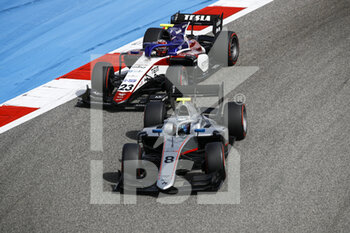 2022-03-20 - 08 Vips Juri (est), Hitech Grand Prix, Dallara F2, action 23 BOLUKBASI Cem (tur), Charouz Racing System, Dallara F2, action during the 1st round of the 2022 FIA Formula 2 Championship from March 18 to 20, 2022 on the Bahrain International Circuit, in Sakhir, Bahrain - 1ST ROUND OF THE 2022 FIA FORMULA 2 CHAMPIONSHIP - FORMULA 2 - MOTORS