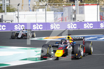 2022-03-26 - 05 LAWSON Liam (nzl), Carlin, Dallara F2, action during the 2nd round of the 2022 FIA Formula 2 Championship from March 25 to 27, 2022 on the Jeddah Corniche Circuit, in Jeddah, Saudi Arabia - 2ND ROUND OF THE 2022 FIA FORMULA 2 CHAMPIONSHIP - FORMULA 2 - MOTORS
