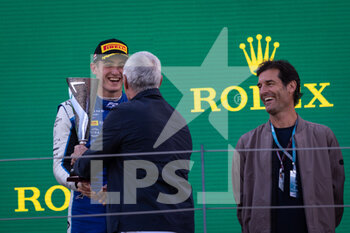 2022-07-09 - DOOHAN Jack (aus), UNI-Virtuosi Racing, Dallara F2, portrait, podium with his father Mick and WEBBER Mark during the 8th round of the 2022 FIA Formula 2 Championship, on the Red Bull Ring, from July 8 to 10, 2022 in Spielberg, Austria - AUTO - FORMULA 2 2022 - AUSTRIA - FORMULA 2 - MOTORS