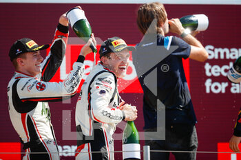 2022-07-24 - podium Pourchaire Théo (fra), ART Grand Prix, Dallara F2, VESTI Frederik (dnk), ART Grand Prix, Dallara F2, portrait during the 9th round of the 2022 FIA Formula 2 Championship, from July 22 to 24, 2022 on the Circuit Paul Ricard, in Le Castellet, France - AUTO - FORMULA 2 2022 - FRANCE - FORMULA 2 - MOTORS