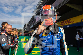 2022-08-28 - DOOHAN Jack (aus), UNI-Virtuosi Racing, Dallara F2, portrait, celebrating his win during the 11th round of the 2022 FIA Formula 2 Championship, from August 26 to 28, 2022 on the Circuit de Spa-Francorchamps, in Francorchamps, Belgium - AUTO - FORMULA 2 2022 - BELGIUM - FORMULA 2 - MOTORS