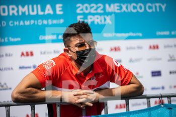 11/02/2022 - DENNIS Jake (gbr), Avalanche Andretti Formula E, BMW iFE.21, portrait media pen during the 2022 Mexico City ePrix, 2nd meeting of the 2021-22 ABB FIA Formula E World Championship, on the Autodromo Hermanos Rodriguez from February 10 to 11, in Mexico City, Mexico - 2022 MEXICO CITY EPRIX, 2ND MEETING OF THE 2021-22 ABB FIA FORMULA E WORLD CHAMPIONSHIP - FORMULA E - MOTORI