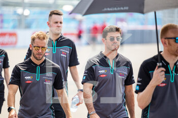 2022-06-03 - NATO Norman (fra), reserve and simulator driver for Jaguar TCS Racing, portrait, BIRD Sam (gbr), Jaguar TCS Racing, Jaguar I-Type 5, portrait, trackwalk during the 2022 Jakarta ePrix, 6th meeting of the 2021-22 ABB FIA Formula E World Championship, on the Jakarta International e-Prix Circuit from June 2 to 4, in Jakarta - AUTO - 2022 FORMULA E JAKARTA EPRIX - FORMULA E - MOTORS
