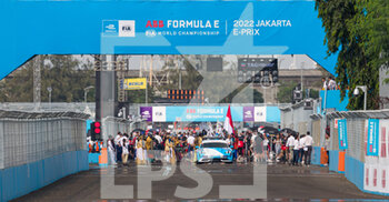 2022-06-04 - grille de depart starting grid illustration during the 2022 Jakarta ePrix, 6th meeting of the 2021-22 ABB FIA Formula E World Championship, on the Jakarta International e-Prix Circuit from June 2 to 4, in Jakarta - AUTO - 2022 FORMULA E JAKARTA EPRIX - FORMULA E - MOTORS