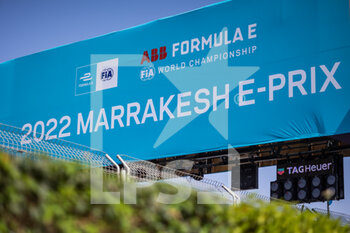 01/07/2022 - branding, illustration during the 2022 Marrakesh ePrix, 7th meeting of the 2021-22 ABB FIA Formula E World Championship, on the Circuit International Automobile Moulay El Hassan from June 30 to July 2, in Marrakesh, Morocco - AUTO - 2022 FORMULA E MARRAKESH EPRIX - FORMULA E - MOTORI