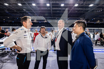 29/07/2022 - REID Robert, FIA Deputy President for Sport, portrait JAMES Ian, the Team Principal of the Mercedes-Benz EQ Formula E Team, portrait BERTRAND Frédéric, Directeur Formula E & Innovative Sport Activities, FIA, portrait ZHOU Xiaoxu, FIA President of the Electric and New Energy Championships Commission, portrait during the 2022 London ePrix, 9th meeting of the 2021-22 ABB FIA Formula E World Championship, on the ExCeL London from July 30 to 31, in London, United Kingdom - AUTO - 2022 FORMULA E LONDON EPRIX - FORMULA E - MOTORI
