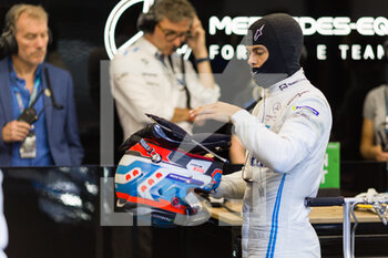 31/07/2022 - DE VRIES Nyck (nld), Mercedes-EQ Silver Arrow 02, portrait casque, helmet, garage, box during the 2022 London ePrix, 9th meeting of the 2021-22 ABB FIA Formula E World Championship, on the ExCeL London from July 30 to 31, in London, United Kingdom - AUTO - 2022 FORMULA E LONDON EPRIX - FORMULA E - MOTORI