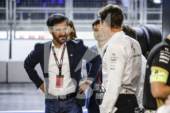 31/07/2022 - CHEVAUCHER Thomas, DS Performance Director and DS Techeetah Team Principal, portrait BEN SULAYEM Mohammed (uae), President of the FIA, portrait during the 2022 London ePrix, 9th meeting of the 2021-22 ABB FIA Formula E World Championship, on the ExCeL London from July 30 to 31, in London, United Kingdom - AUTO - 2022 FORMULA E LONDON EPRIX - FORMULA E - MOTORI