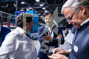 31/07/2022 - BEN SULAYEM Mohammed (uae), President of the FIA, portrait, BERTRAND Frédéric, Directeur Formula E & Innovative Sport Activities, FIA, portrait during the 2022 London ePrix, 9th meeting of the 2021-22 ABB FIA Formula E World Championship, on the ExCeL London from July 30 to 31, in London, United Kingdom - AUTO - 2022 FORMULA E LONDON EPRIX - FORMULA E - MOTORI