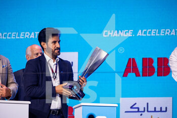 2022-07-31 - BEN SULAYEM Mohammed (uae), President of the FIA, portrait podium during the 2022 London ePrix, 9th meeting of the 2021-22 ABB FIA Formula E World Championship, on the ExCeL London from July 30 to 31, in London, United Kingdom - AUTO - 2022 FORMULA E LONDON EPRIX - FORMULA E - MOTORS