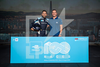11/08/2022 - Celebration of the 100th race of ABB Formula E World Championship with Bruno Correia (FIA) and Lionel Berard (FIA) during the 2022 Seoul ePrix, 10th meeting of the 2021-22 ABB FIA Formula E World Championship, on the Seoul Street Circuit from August 12 to 14, in Seoul, South Korea - AUTO - 2022 FORMULA E SEOUL EPRIX - FORMULA E - MOTORI