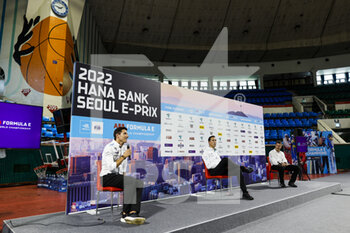 12/08/2022 - James Ian, the Team Principal of the Mercedes-Benz EQ Formula E Team, James Barclay – Jaguar TCS Racing, Thomas Chevaucher – DS TECHEETAH, press conference during the 2022 Seoul ePrix, 10th meeting of the 2021-22 ABB FIA Formula E World Championship, on the Seoul Street Circuit from August 12 to 14, in Seoul, South Korea - AUTO - 2022 FORMULA E SEOUL EPRIX - FORMULA E - MOTORI