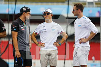 2022-08-14 - Evans Mitch (nzl), Jaguar TCS Racing, Jaguar I-Type 5, De Vries Nyck (nld), Mercedes-EQ Silver Arrow 02, Vandoorne Stoffel (bel), Mercedes-EQ Silver Arrow 02, portrait during the 2022 Seoul ePrix, 10th meeting of the 2021-22 ABB FIA Formula E World Championship, on the Seoul Street Circuit from August 12 to 14, in Seoul, South Korea - AUTO - 2022 FORMULA E SEOUL EPRIX - FORMULA E - MOTORS