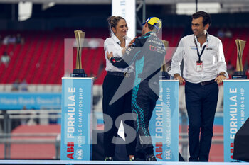 2022-08-14 - ABB, Evans Mitch (nzl), Jaguar TCS Racing, Jaguar I-Type 5, on the podium during the 2022 Seoul ePrix, 10th meeting of the 2021-22 ABB FIA Formula E World Championship, on the Seoul Street Circuit from August 12 to 14, in Seoul, South Korea - AUTO - 2022 FORMULA E SEOUL EPRIX - FORMULA E - MOTORS