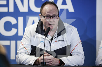 2022-12-14 - Thomas Baltes, Hankook Chief Engineer Motorsport, portrait at Hankook press conference during the ABB FIA Formula E Valencia Testing 2022 on the Circuit Ricardo Tormo from December 13 to 16, 2022 in Cheste, Spain - AUTO - ABB FIA FORMULA E VALENCIA TESTING 2022 - FORMULA E - MOTORS