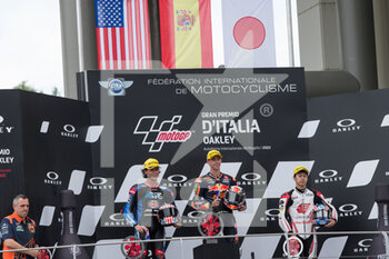 2022-05-29 - Podium Moto2  (Acosta, Roberts, Ogura) - GRAN PREMIO D’ITALIA OAKLEY RACE MOTO2, MOTO3 - MOTOGP - MOTORS