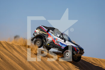 2022-01-01 - 208 Vasilyvev Vladimir (raf), Uperenko Oleg (lva), VRT Team, BMW X3, Auto FIA T1/T2, action during the Stage 1A of the Dakar Rally 2022 between Jeddah and Hail, on January 1st 2022 in Hail, Saudi Arabia - STAGE 1A OF THE DAKAR RALLY 2022 BETWEEN JEDDAH AND HAIL - RALLY - MOTORS