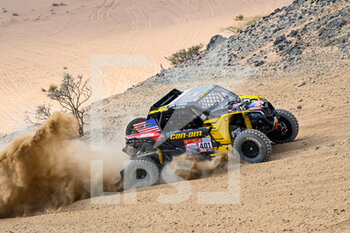 2022-01-01 - 401 Jones Austin (usa), Gugelmin Gustavo (bra), Can-Am Factory South Racing, Can-Am XRS, T4 FIA SSV, Motul, action during the Stage 1A of the Dakar Rally 2022 between Jeddah and Hail, on January 1st 2022 in Hail, Saudi Arabia - STAGE 1A OF THE DAKAR RALLY 2022 BETWEEN JEDDAH AND HAIL - RALLY - MOTORS