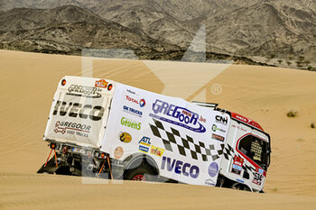 2022-01-01 - 534 Bowens Igor (bel), Boerboom Ulrich (bel), Wade Syndiely (sen), Gregooor Racing Team, Iveco T-Way, T5 FIA Camion, action during the Stage 1A of the Dakar Rally 2022 between Jeddah and Hail, on January 1st 2022 in Hail, Saudi Arabia - STAGE 1A OF THE DAKAR RALLY 2022 BETWEEN JEDDAH AND HAIL - RALLY - MOTORS